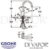 Grohe Eurostyle Cosmopolitan Single-Lever Sink Mixer Dimensions